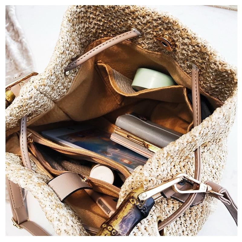 Bourse de Luxe en Paille Naturelle