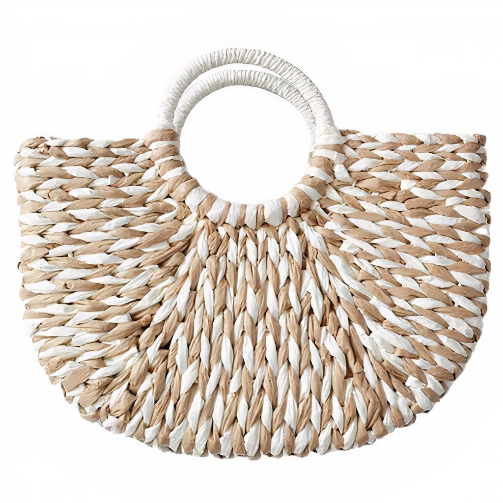 Cabas Demi Lune en Paille Chic