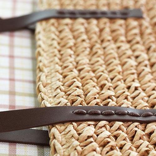Cabas en Paille avec Fermeture Éclair
