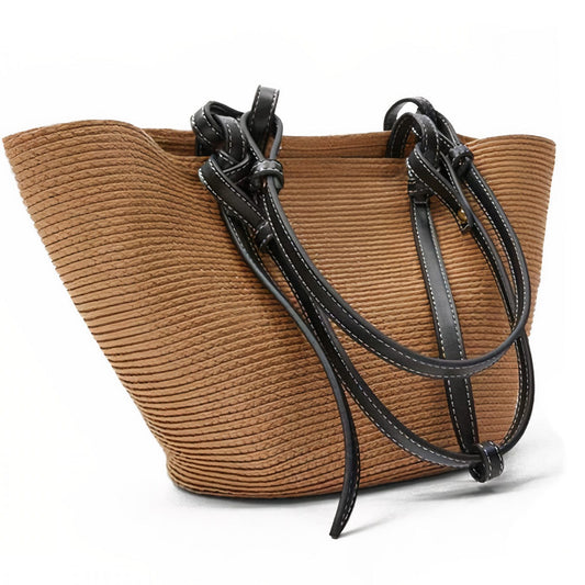 Cabas en Paille & Cuir