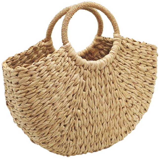 Cabas en Paille Tressée Marron