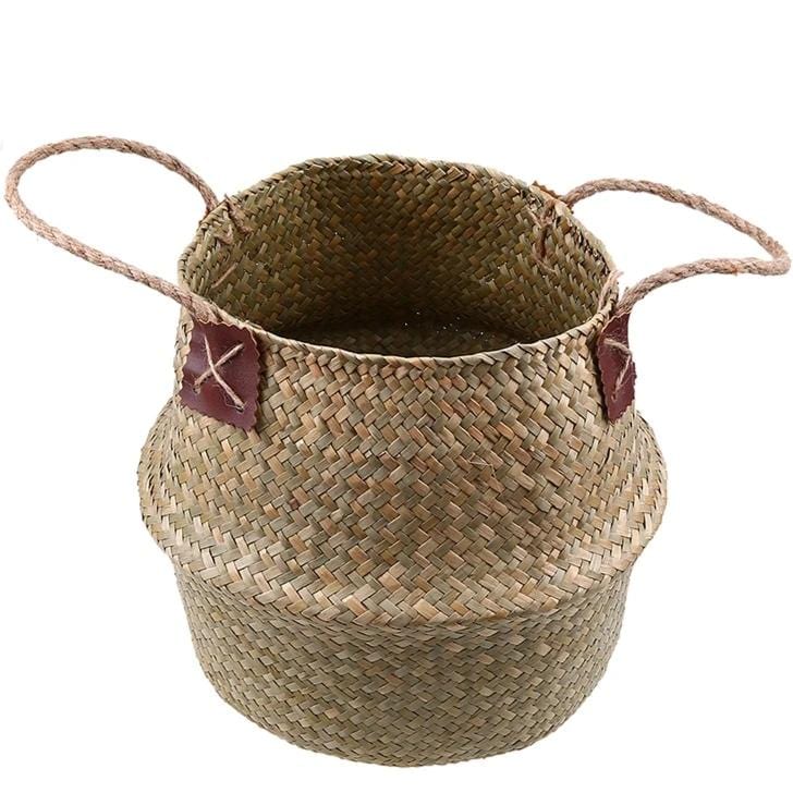 Cache Pot En Osier Avec Anses Petit format (22 cm x 20 cm)