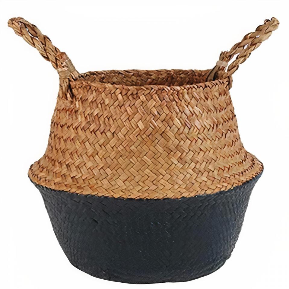 Cache Pot en Osier Noir Petit format (22 cm x 20 cm)