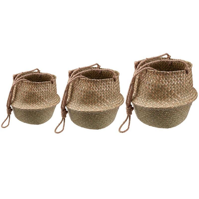 Cache Pot en Osier Suspendu Moyen format (27 cm x 24 cm)