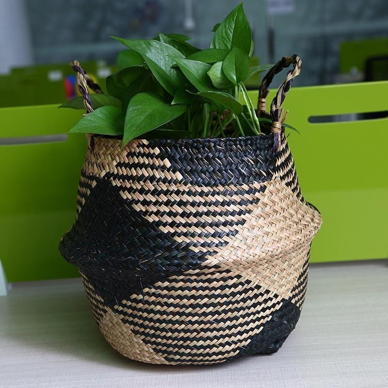 Cache Pot en Osier Tressé