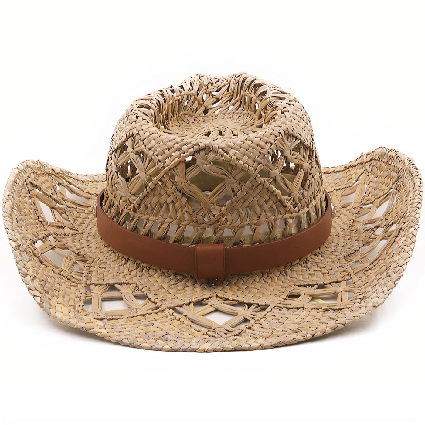 Chapeau de Cowgirl en Paille Tressée