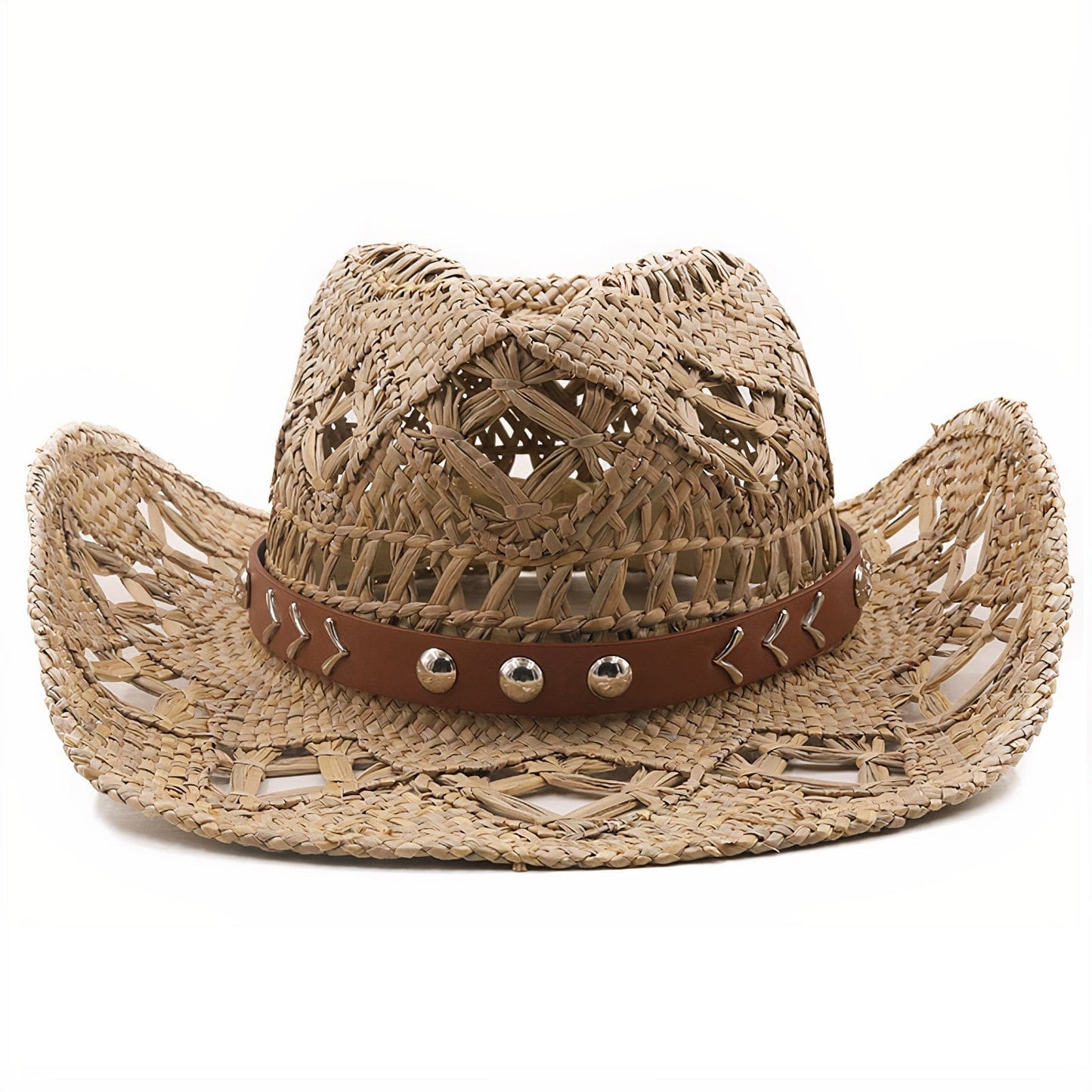 Chapeau de Cowgirl en Paille Tressée