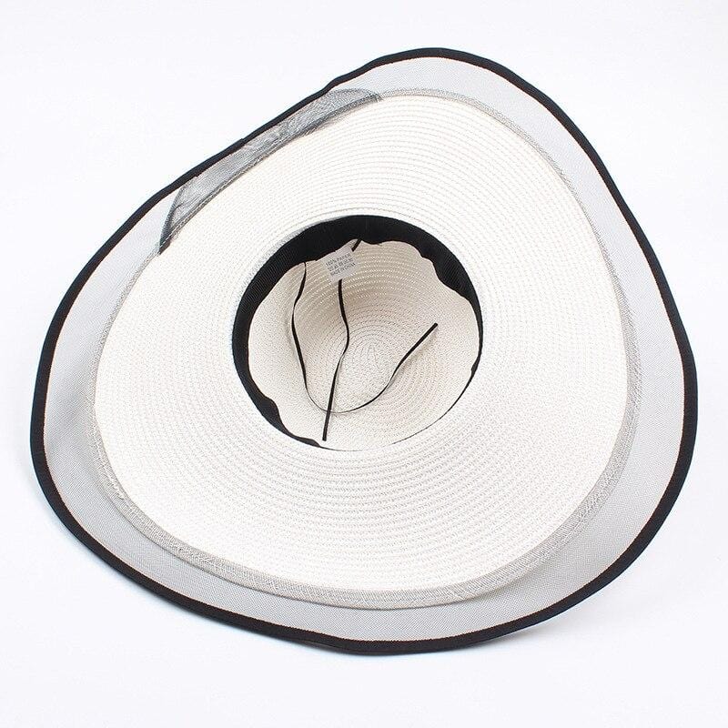Chapeau de Paille Blanc pour Femme - Style Élégant
