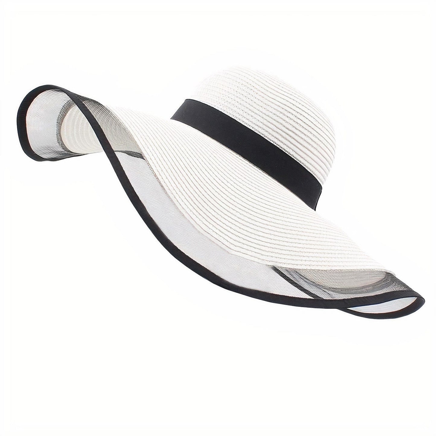 Chapeau de Paille Blanc pour Femme - Style Élégant