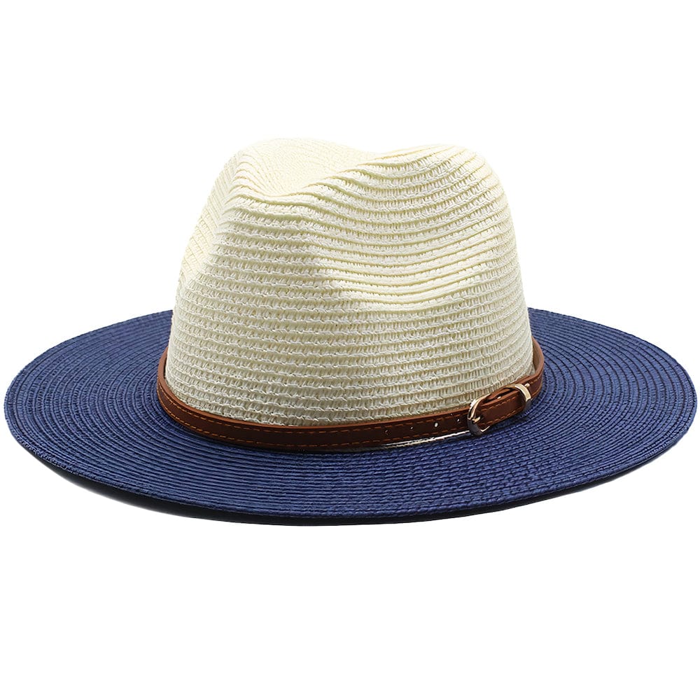 Chapeau de Paille Bleu & Crème