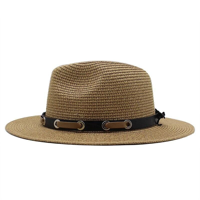 Chapeau de Paille et Cuir Panama - Collection Élégance Naturelle