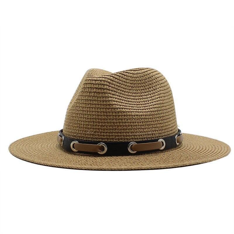 Chapeau de Paille et Cuir Panama - Collection Élégance Naturelle