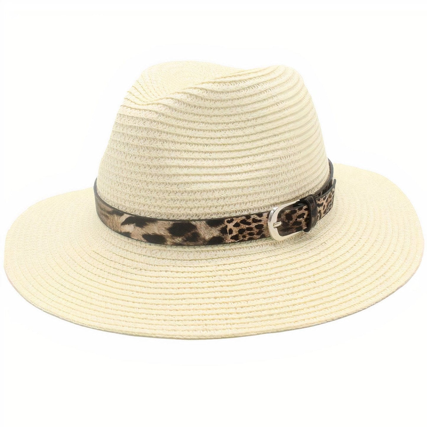 Chapeau de Paille Léopard pour Femmes - Style et Élégance