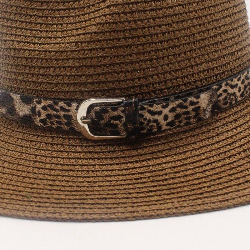 Chapeau de Paille Léopard - Style Sauvage