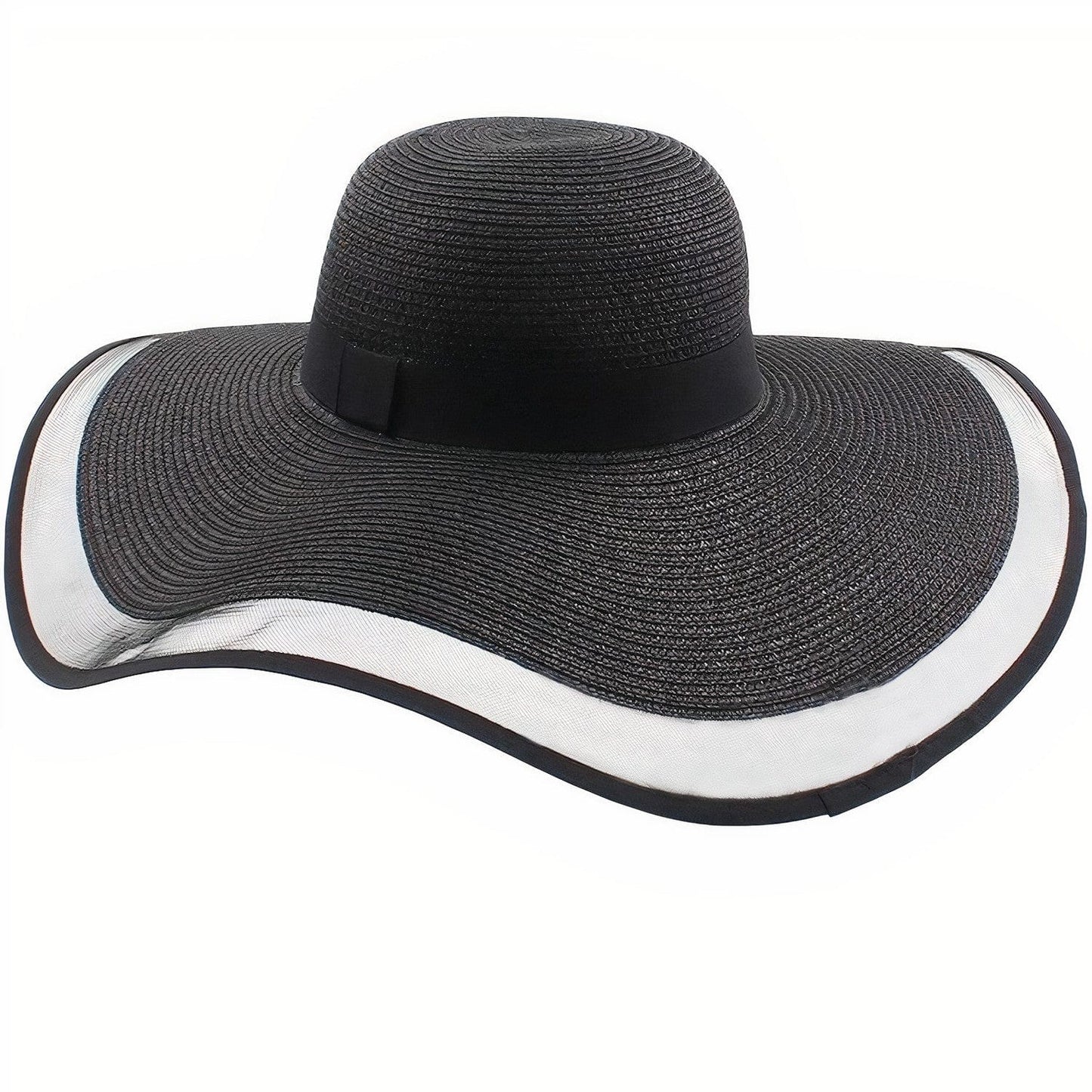 Chapeau de Paille Noir Femme chic