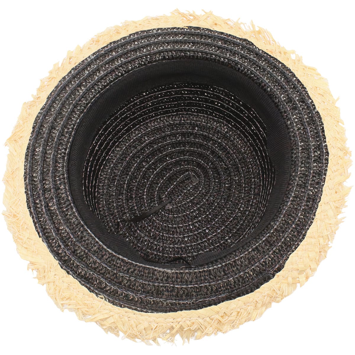 Chapeau de Paille Noir pour Femme - Collection Estivale