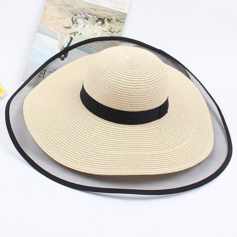 Chapeau de Paille Pliable Femme Chic