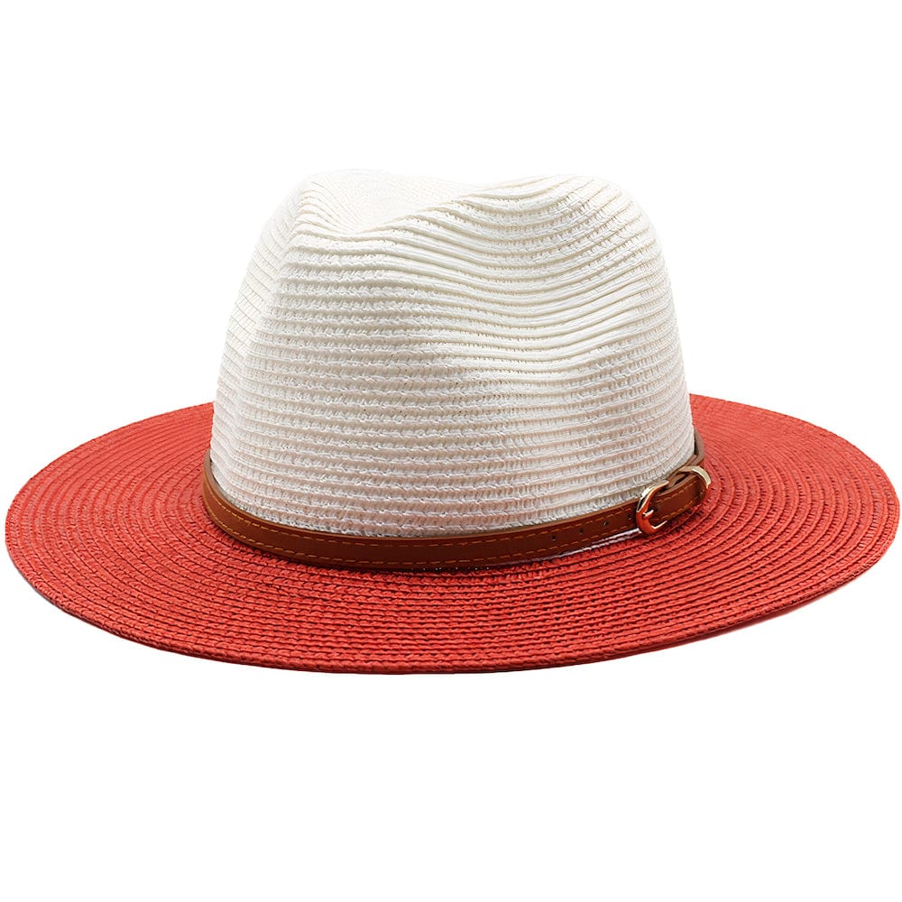 Chapeau de Paille Rouge et Blanc