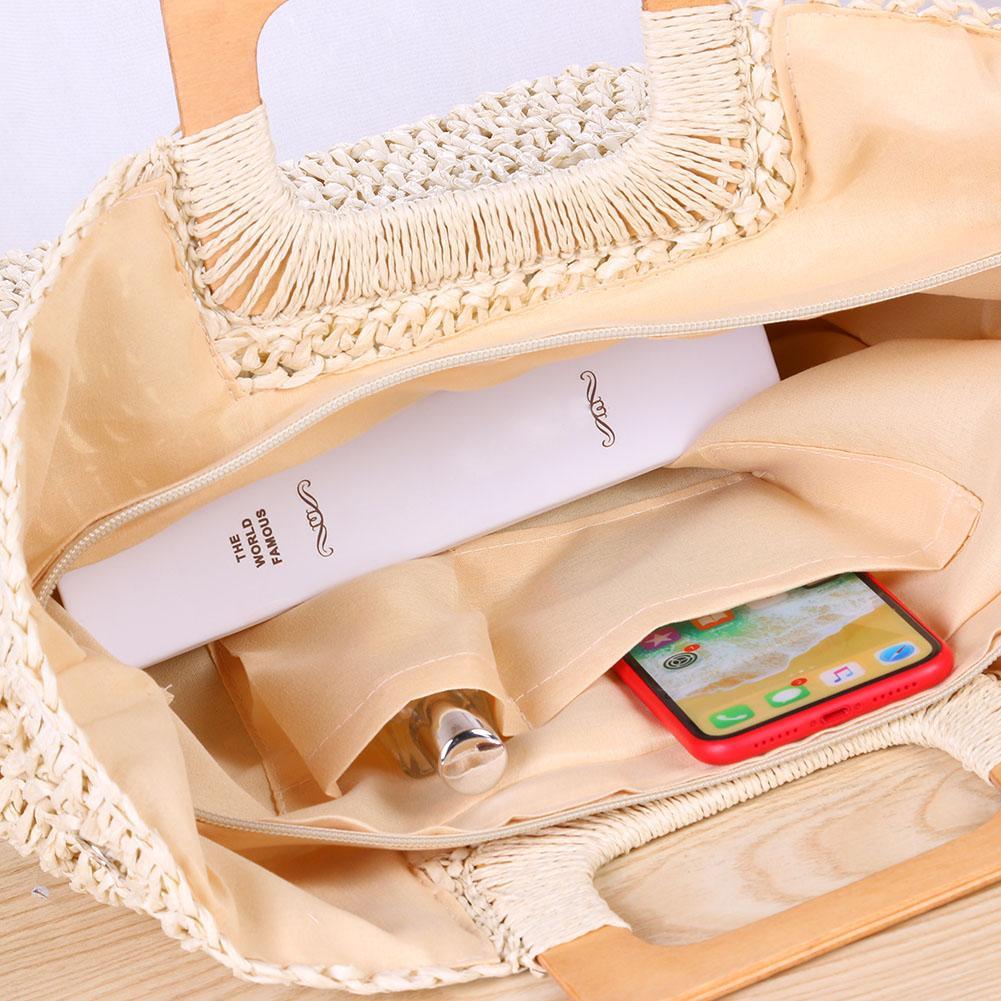 Grand Sac Cabas de Plage en Paille