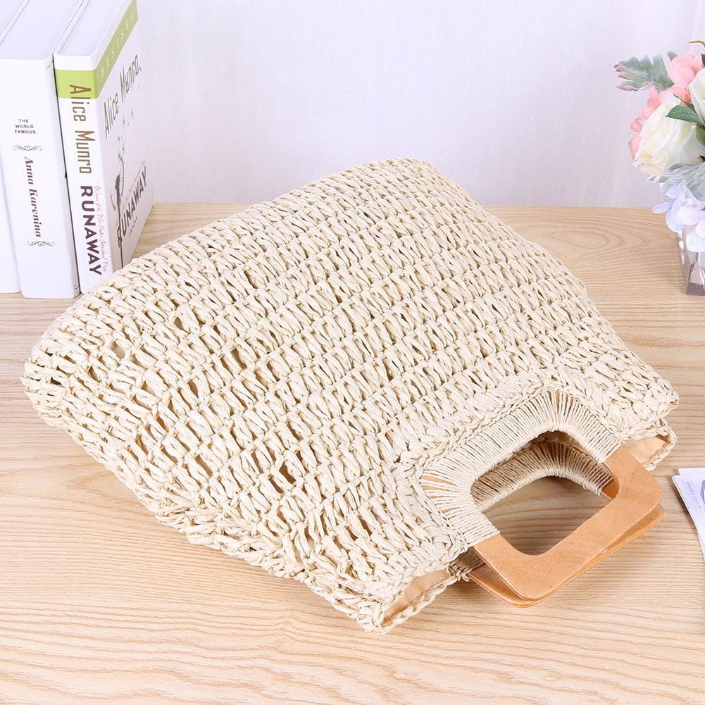 Grand Sac Cabas de Plage en Paille