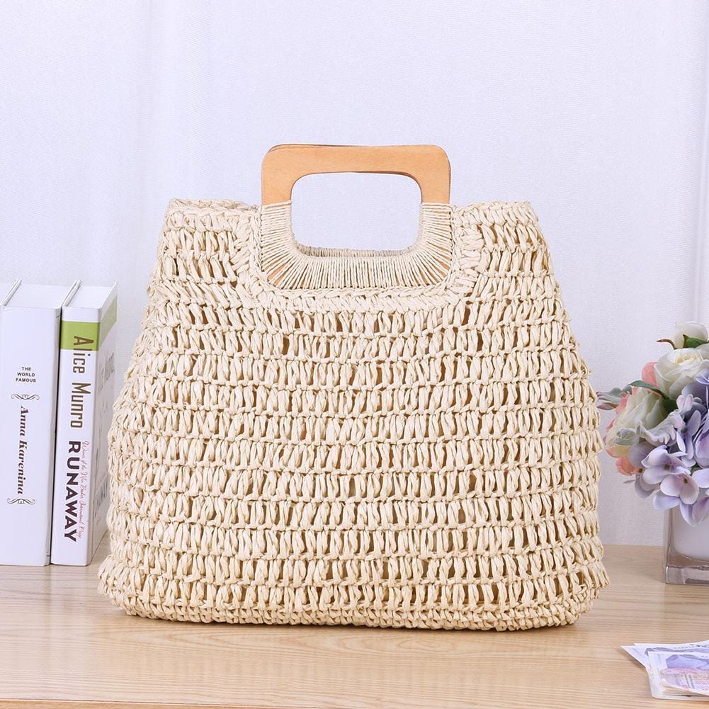 Grand Sac Cabas de Plage en Paille