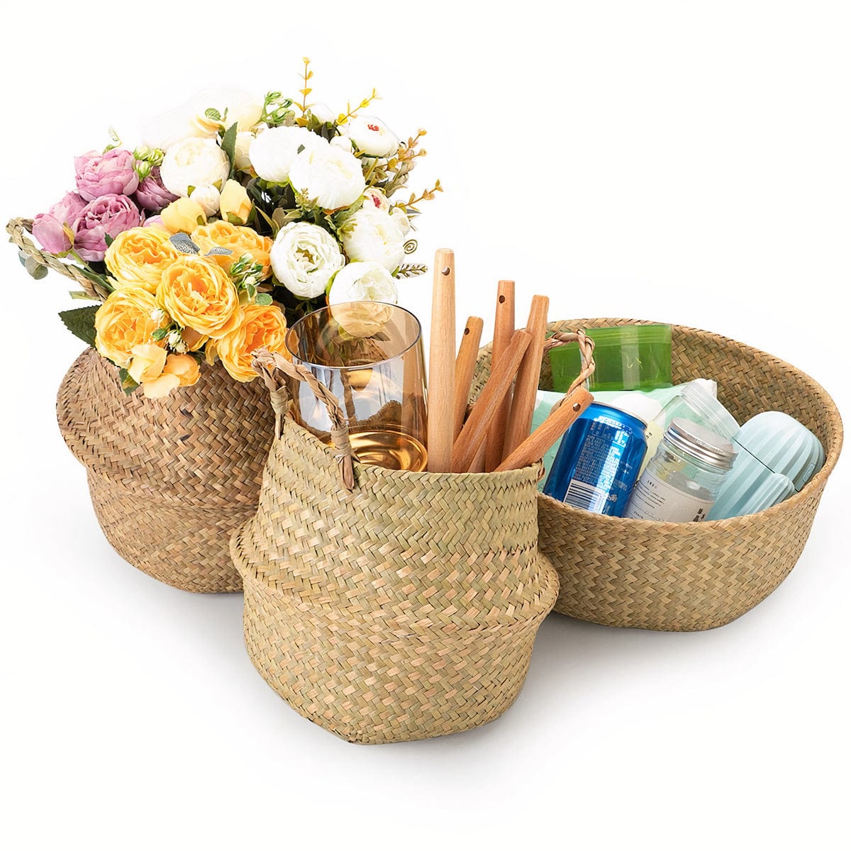 Panier en Osier Tressé Cache Pot