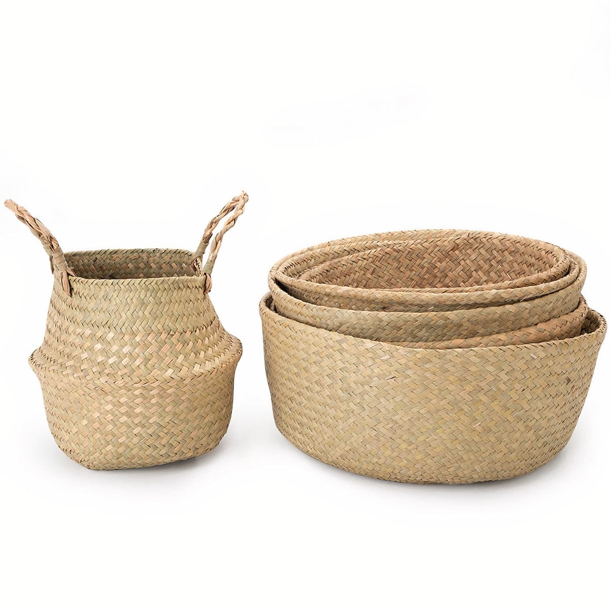 Panier en Osier Tressé Cache Pot