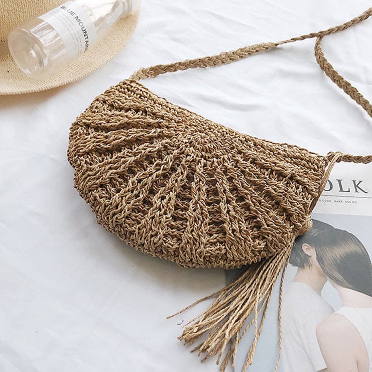 Sac à Main en Paille avec Pompon Glaméo