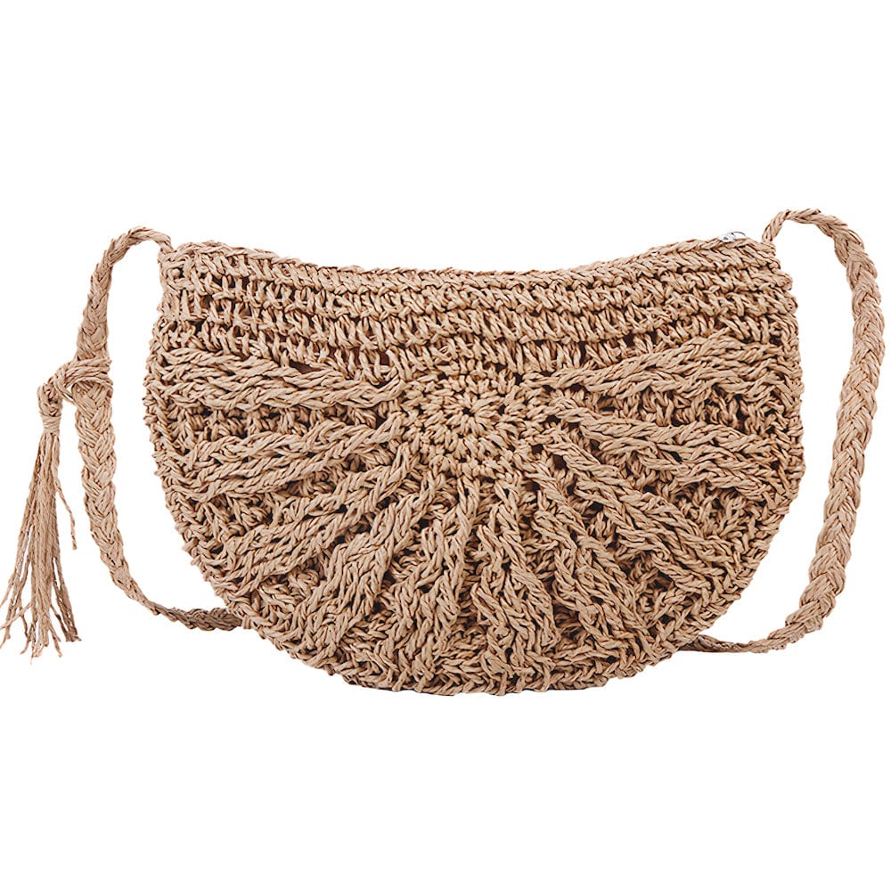 Sac à Main en Paille avec Pompon Glaméo