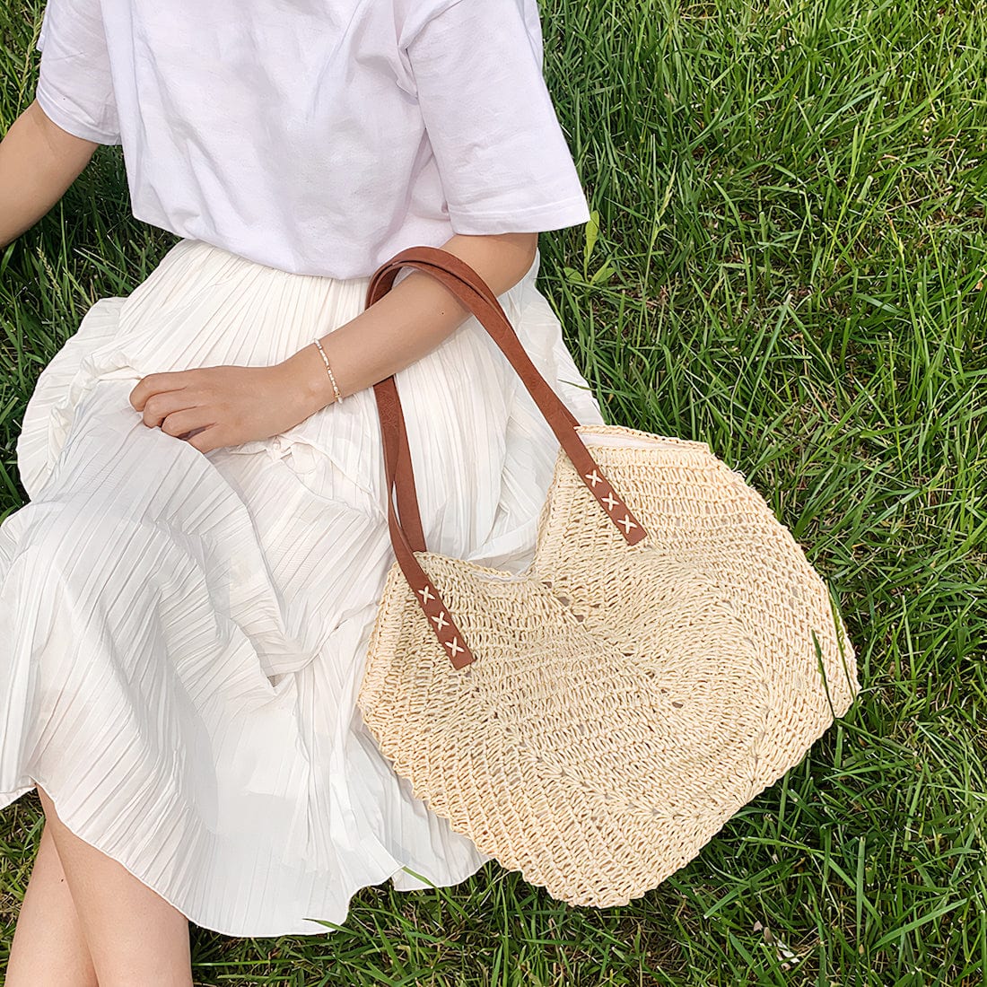 Sac à Main en Paille Chic