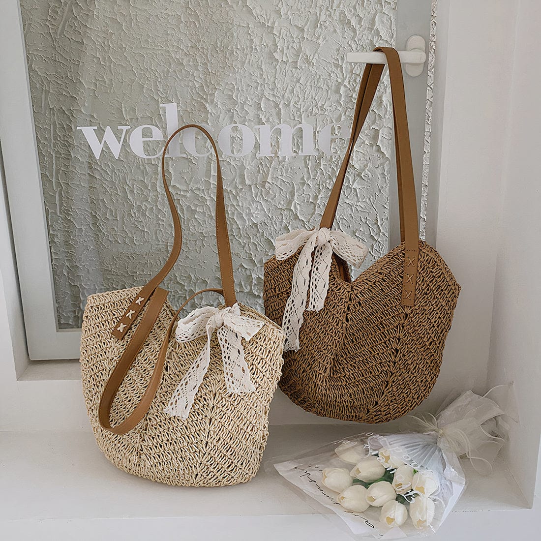 Sac à Main en Paille Chic