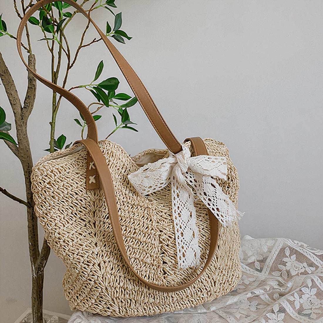 Sac à Main en Paille Chic