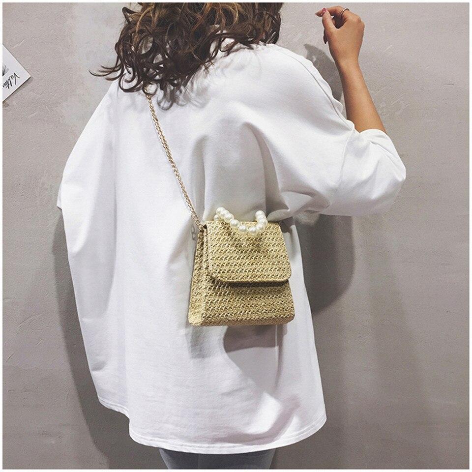 Sac à Main en Paille Dorée