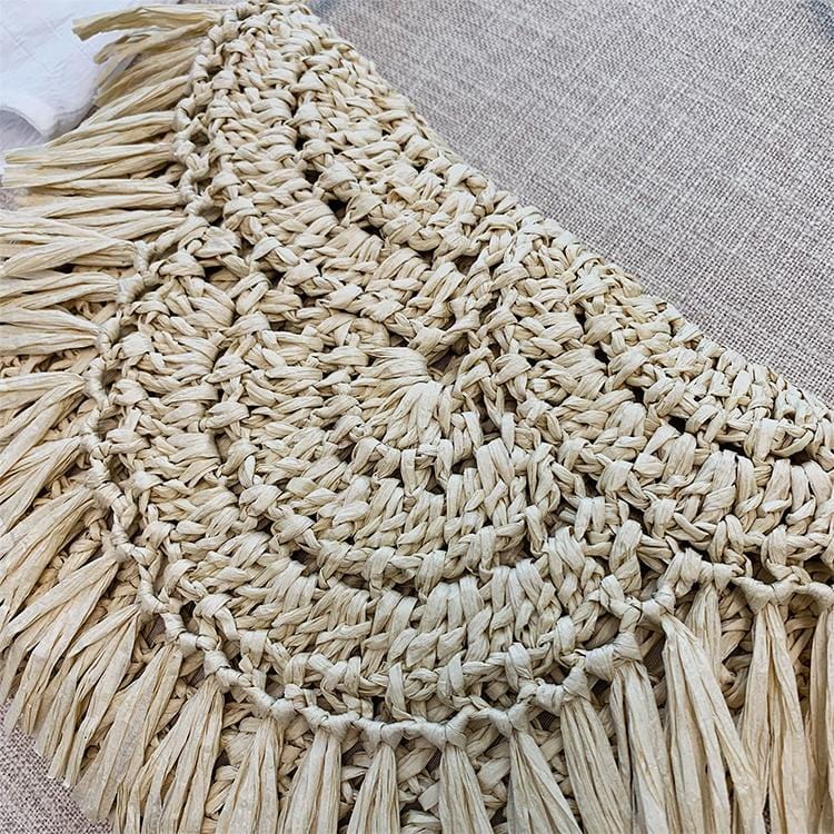 Sac à Main en Paille Feuilles de Paille - Collection Estivale