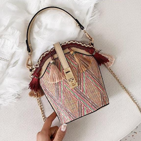Sac à Main en Paille Hippie Chic