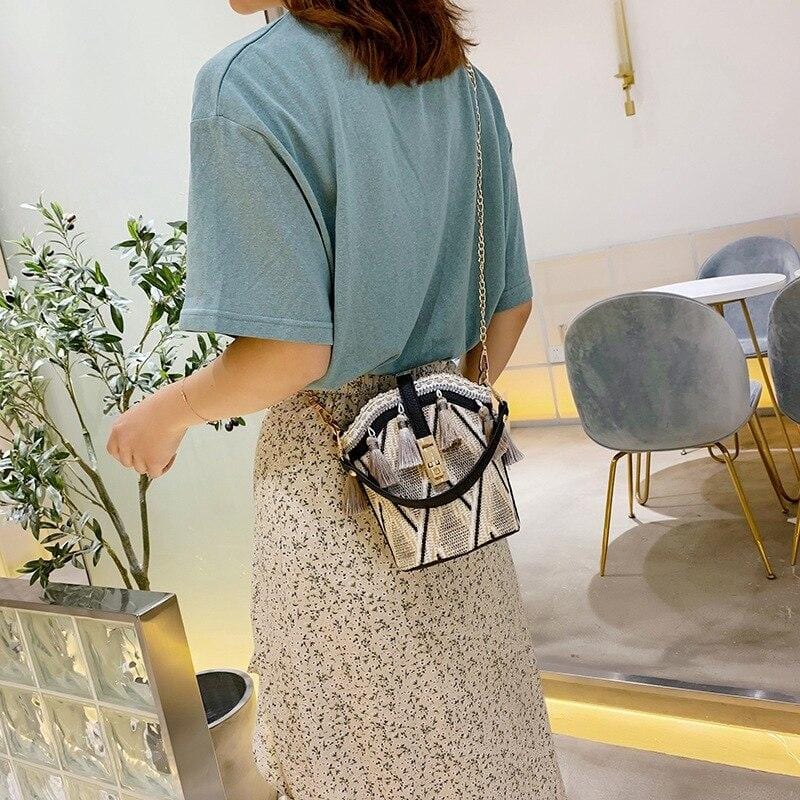 Sac à Main en Paille Style Hippie chic