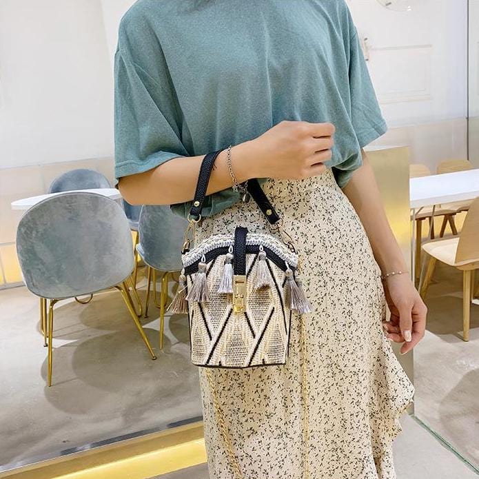 Sac à Main en Paille Style Hippie chic