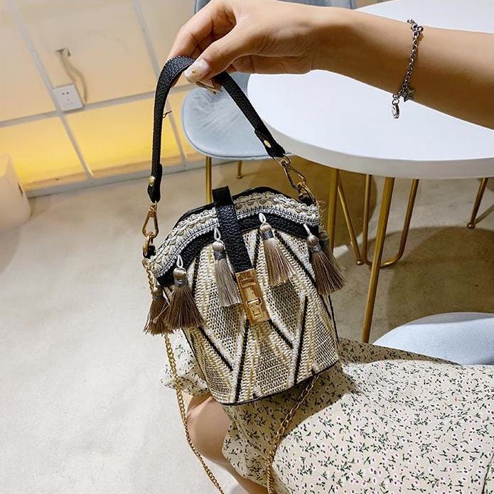 Sac à Main en Paille Style Hippie chic