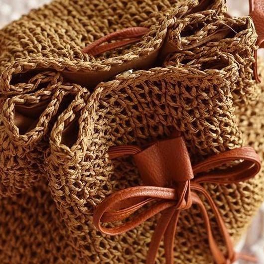 Sac à Main en Paille Tressée Élégant
