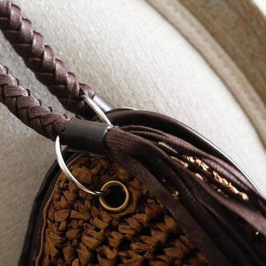 Sac à Main en Paille Zippé