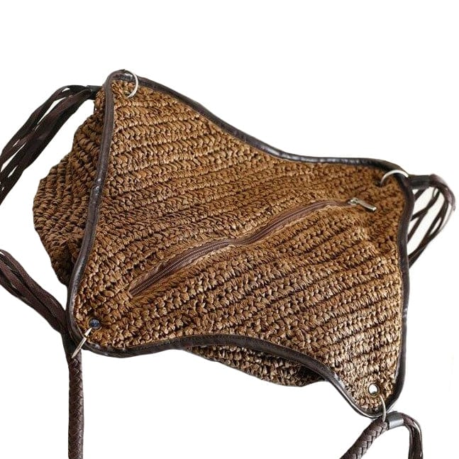 Sac à Main en Paille Zippé