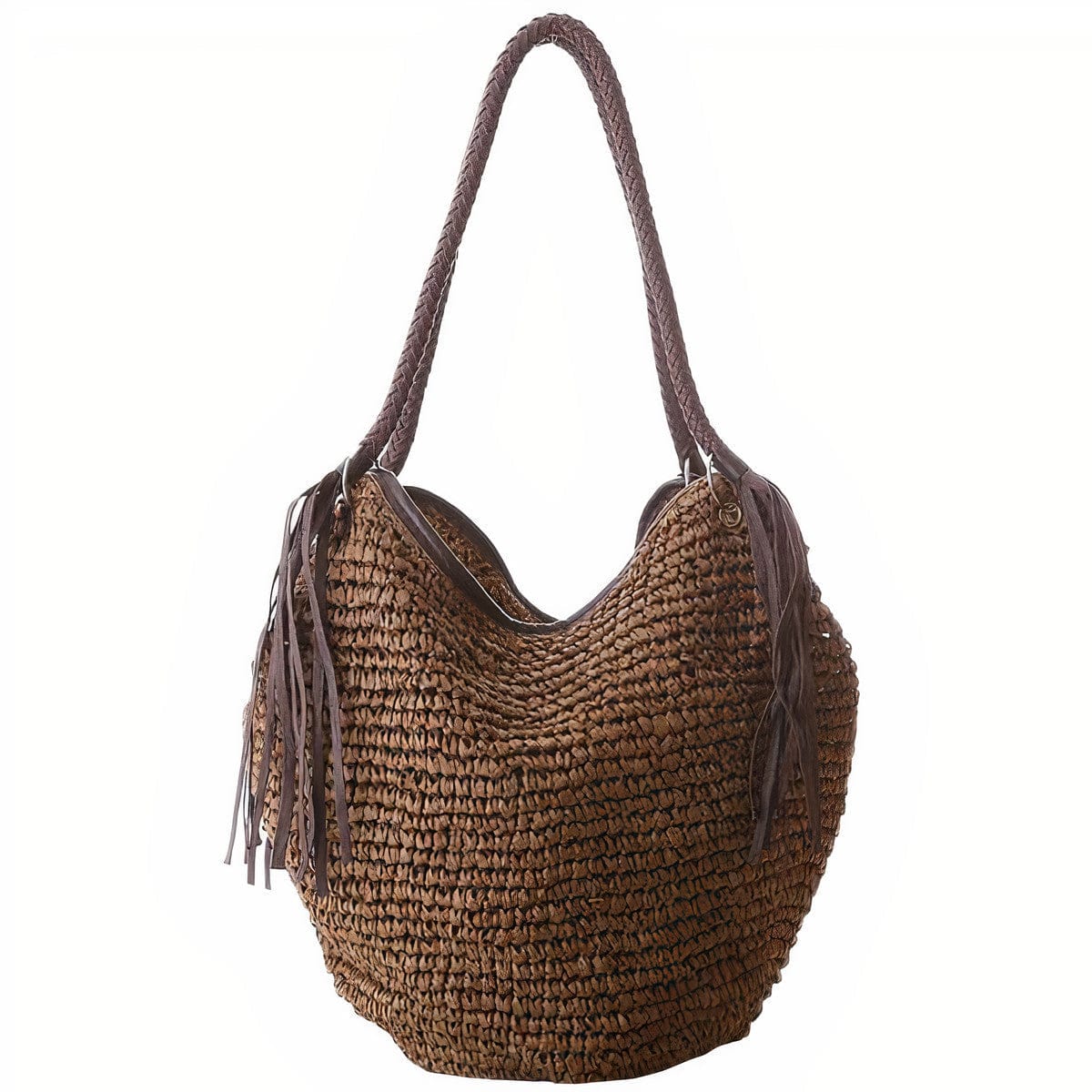 Sac à Main en Paille Zippé