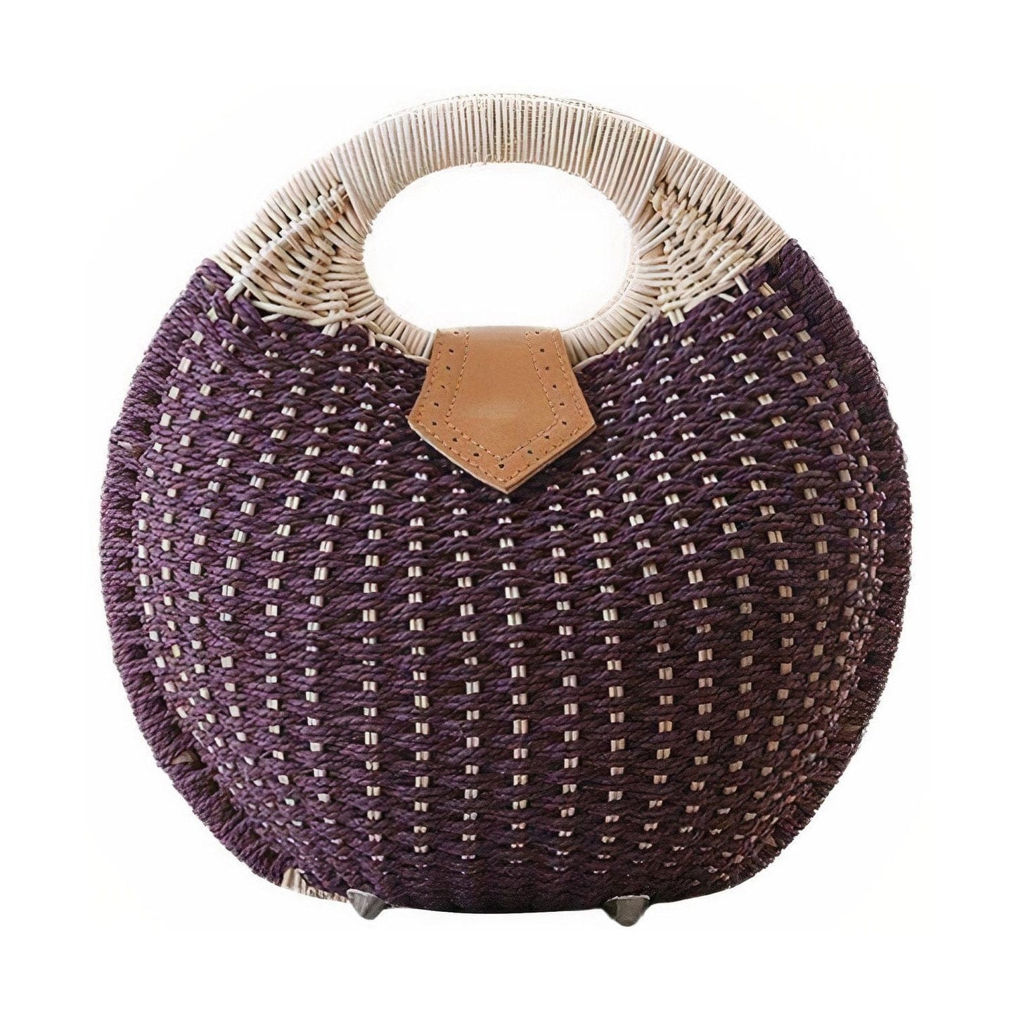 Sac à Main Osier Rond - Élégance Féminine