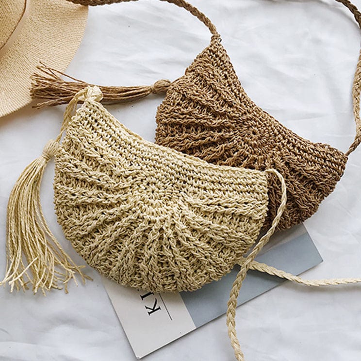 Sac à Main Paille Pompon by Demi-Lune