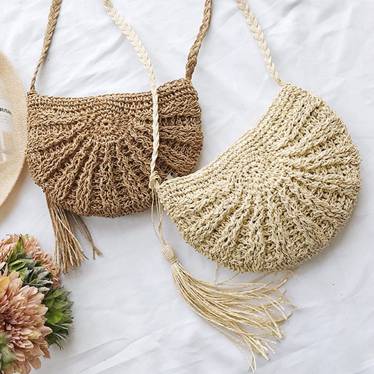 Sac à Main Paille Pompon by Demi-Lune