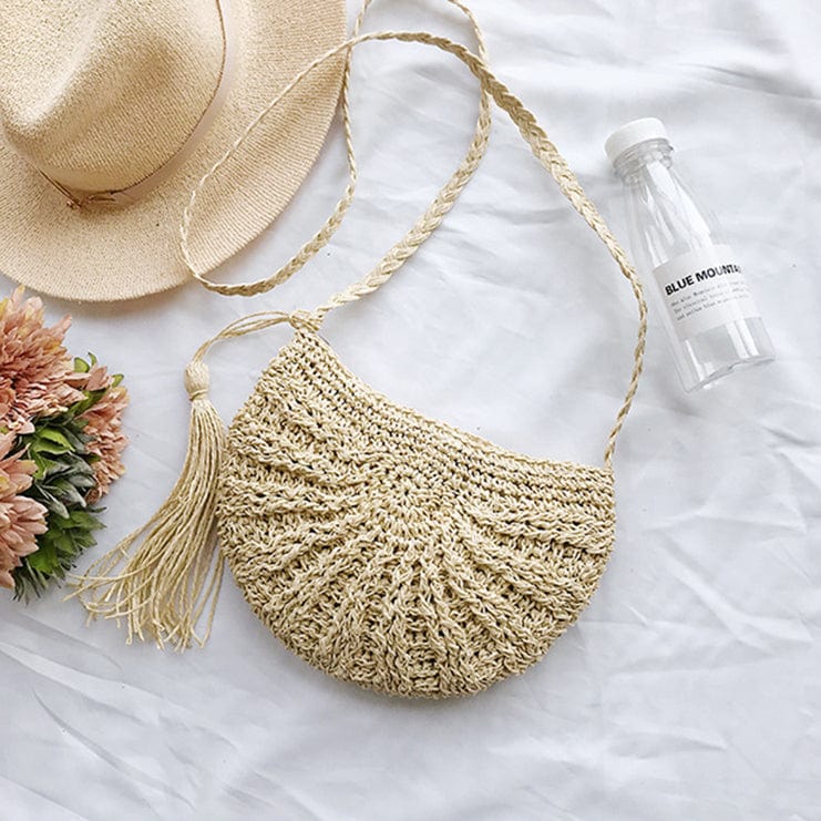 Sac à Main Paille Pompon by Demi-Lune