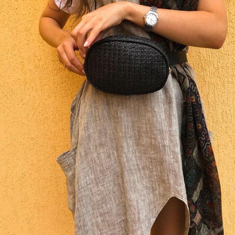 Sac Banane en Paille de Luxe