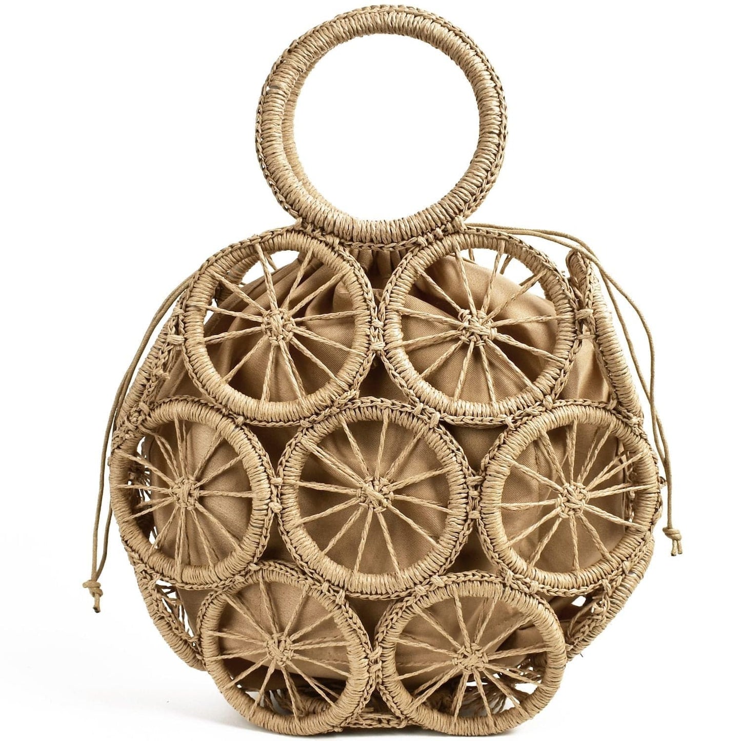 Sac Cabas en Paille avec Boules
