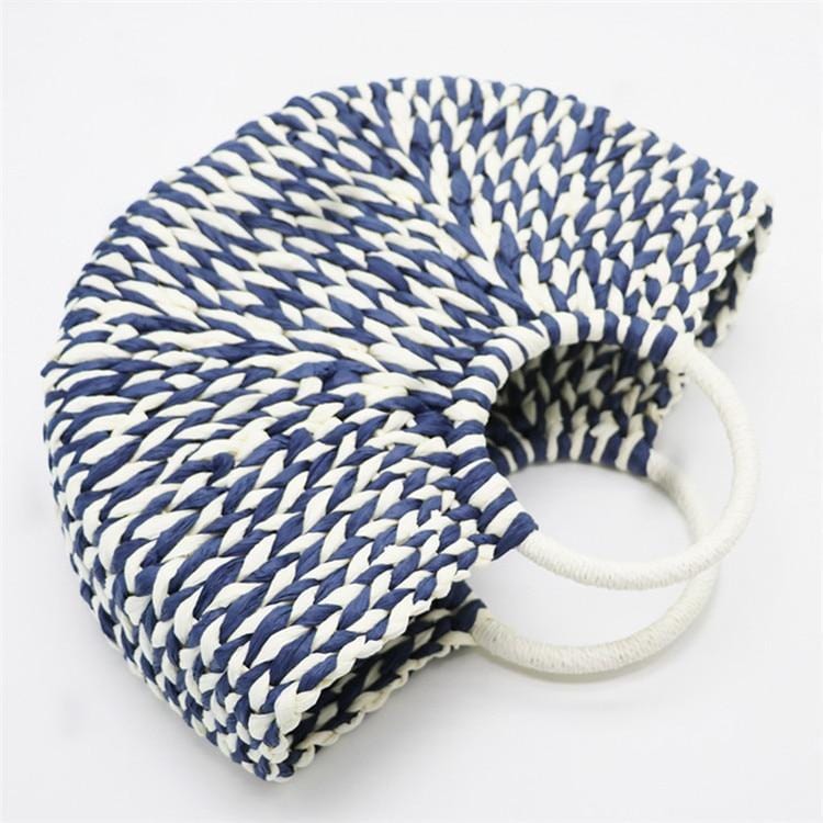 Sac Cabas en Paille Bleu Marine