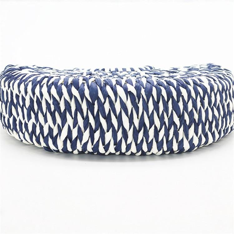Sac Cabas en Paille Bleu Marine